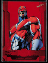 2024 SkyBox Metal Universe Marvel Avengers #79 Captain Britain PMG Red 57/100