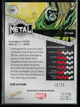 2024 SkyBox Metal Universe Marvel Avengers #85 Kree Orange FX
