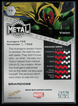 2024 SkyBox Metal Universe Marvel Avengers #17 Vision Grandiose