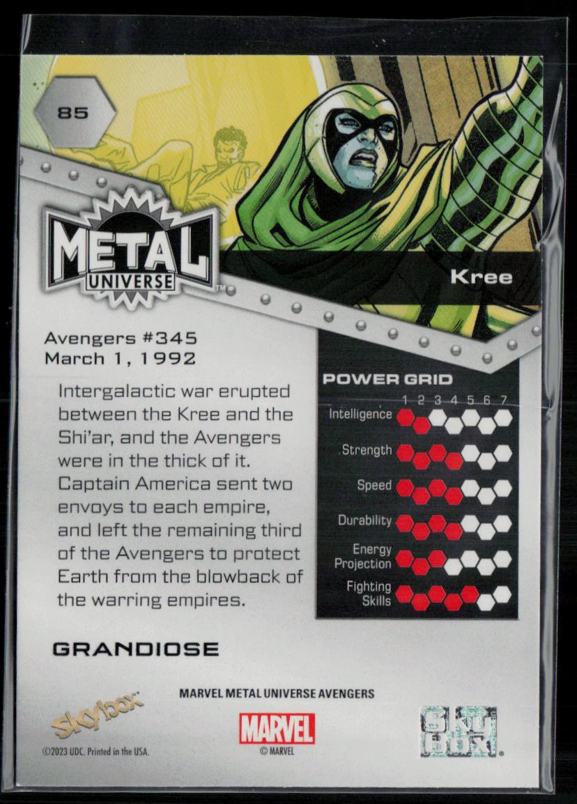2024 SkyBox Metal Universe Marvel Avengers #85 Kree Grandiose