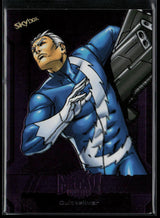 2024 SkyBox Metal Universe Marvel Avengers #5 Quicksilver Purple FX 123/199