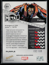 2024 SkyBox Metal Universe Marvel Avengers #24 Falcon Purple FX 132/199