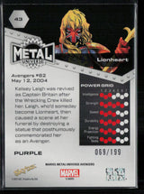 2024 SkyBox Metal Universe Marvel Avengers #43 Lionheart Purple FX 123/199