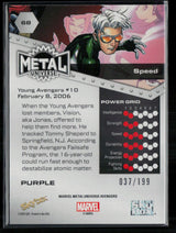 2024 SkyBox Metal Universe Marvel Avengers #68 Speed Purple FX 37/199