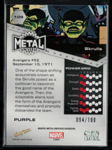 2024 SkyBox Metal Universe Marvel Avengers #109 Skrulls Purple FX 94/199
