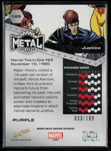 2024 SkyBox Metal Universe Marvel Avengers #125 Justice Purple FX 33/199