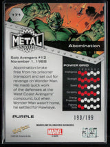 2024 SkyBox Metal Universe Marvel Avengers #171 Abomination Purple FX 190/199