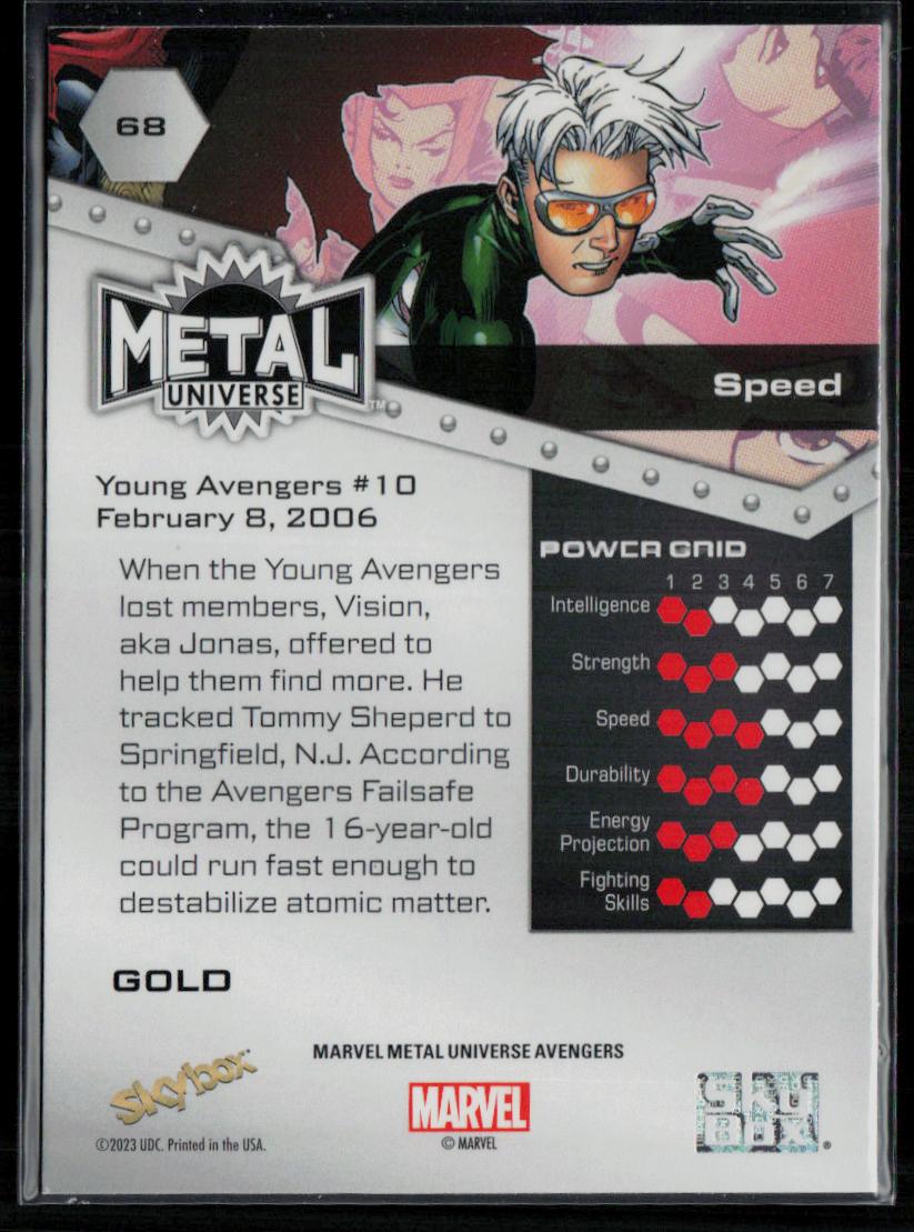 2024 SkyBox Metal Universe Marvel Avengers #68 Speed Gold FX