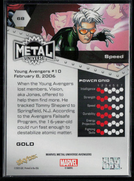 2024 SkyBox Metal Universe Marvel Avengers #68 Speed Gold FX