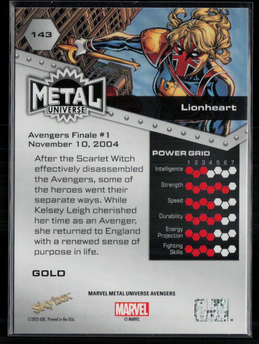 2024 SkyBox Metal Universe Marvel Avengers #143 Lionheart Gold FX