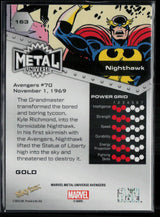 2024 SkyBox Metal Universe Marvel Avengers #163 Nighthawk Gold FX