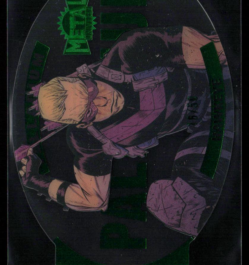 2024 SkyBox Metal Universe Marvel Avengers #P-8 Hawkeye Palladium Emerald 16/50