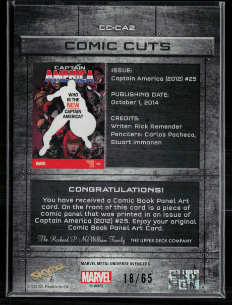 2024 SkyBox Metal Universe Marvel Avengers #CC-CA2 #25 Comic Cuts 18/65