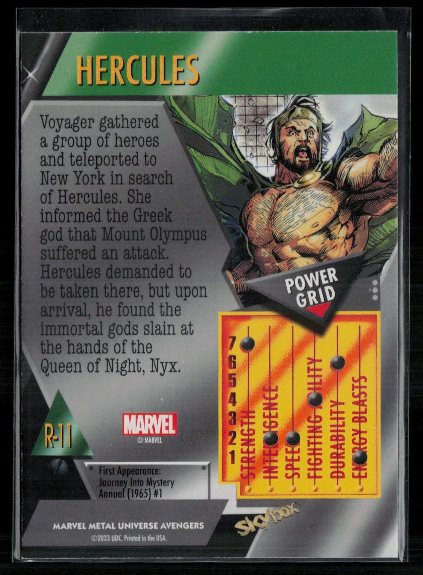 2024 SkyBox Metal Universe Marvel Avengers #R-11 Hercules Retro