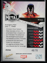 2024 SkyBox Metal Universe Marvel Avengers #2 Klaw Pink FX 40/75