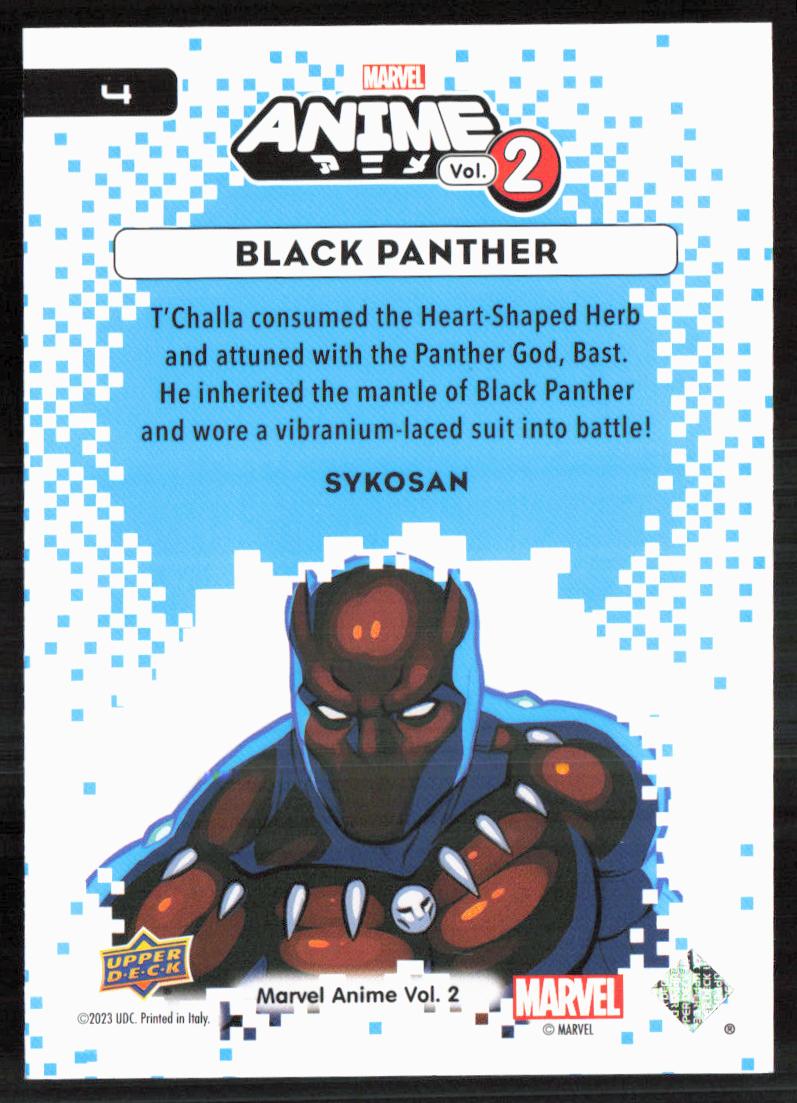 2023 Upper Deck Marvel Anime Vol. 2 #4 Black Panther