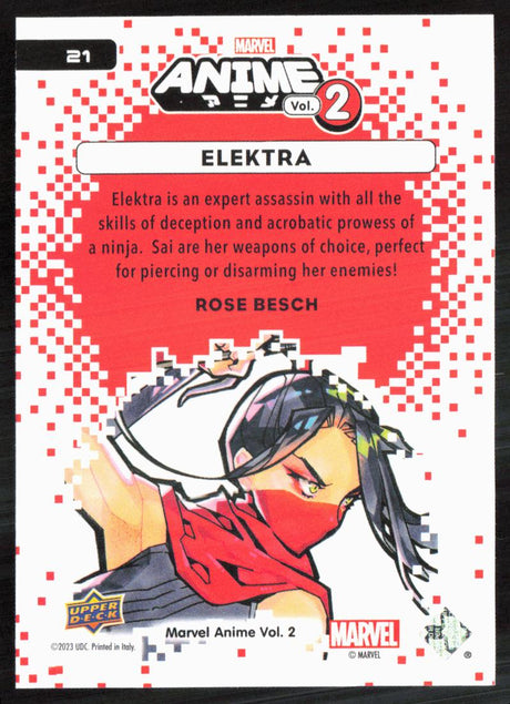2023 Upper Deck Marvel Anime Vol. 2 #21 Elektra