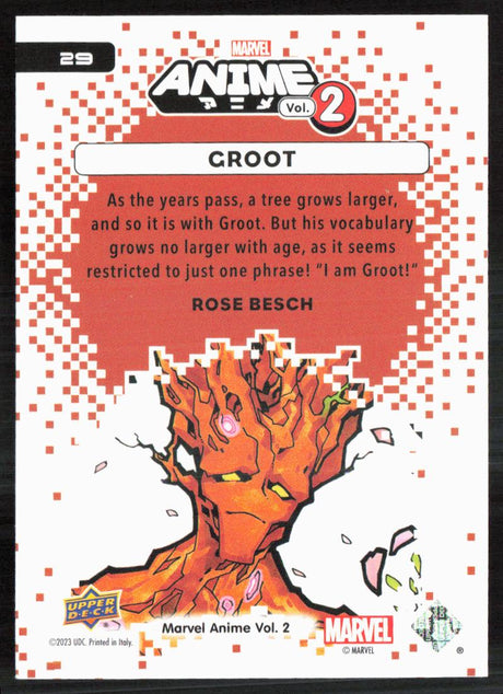 2023 Upper Deck Marvel Anime Vol. 2 #29 Groot
