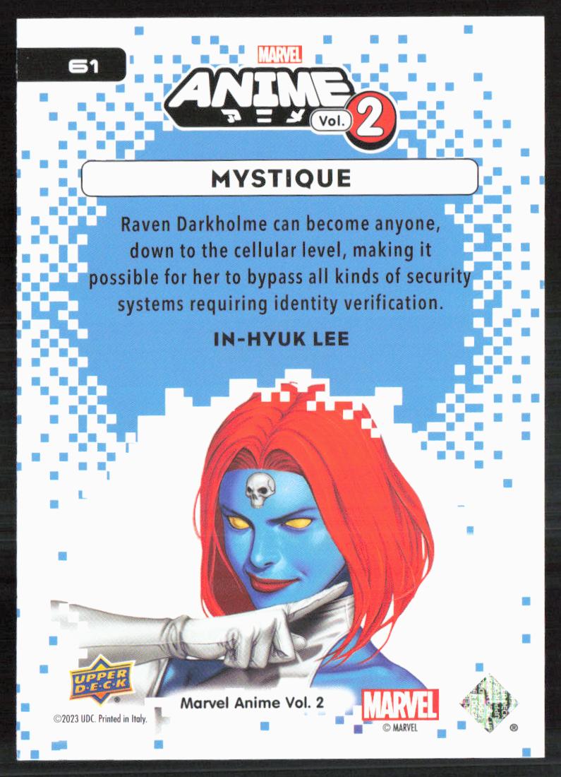 2023 Upper Deck Marvel Anime Vol. 2 #61 Mystique