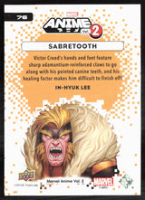 2023 Upper Deck Marvel Anime Vol. 2 #76 Sabretooth