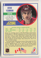 1990-91 Score American #3 Steve Yzerman