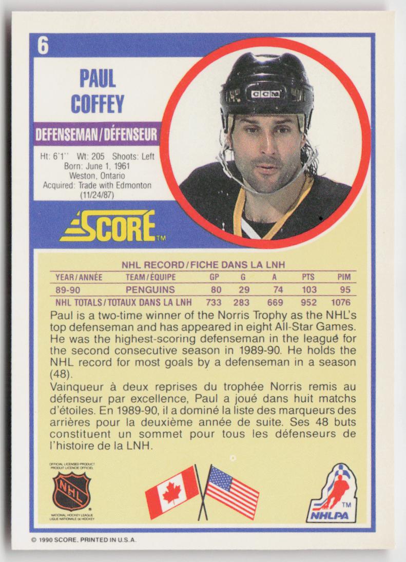1990-91 Score Canadian #6 Paul Coffey