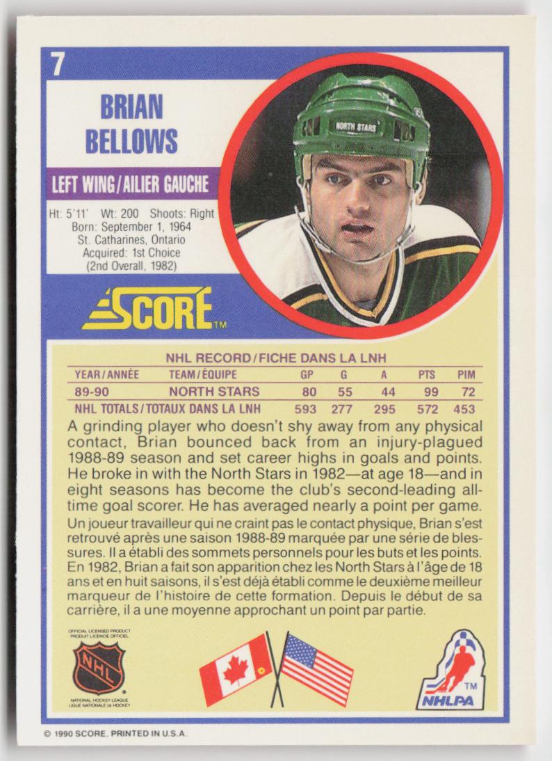 1990-91 Score Canadian #7 Brian Bellows