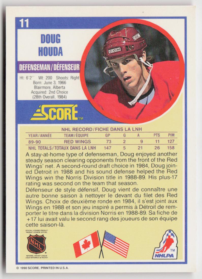 1990-91 Score Canadian #11 Doug Houda