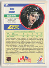 1990-91 Score American #105 Rob Brown