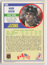 1990-91 Score American #186 Mark Recchi