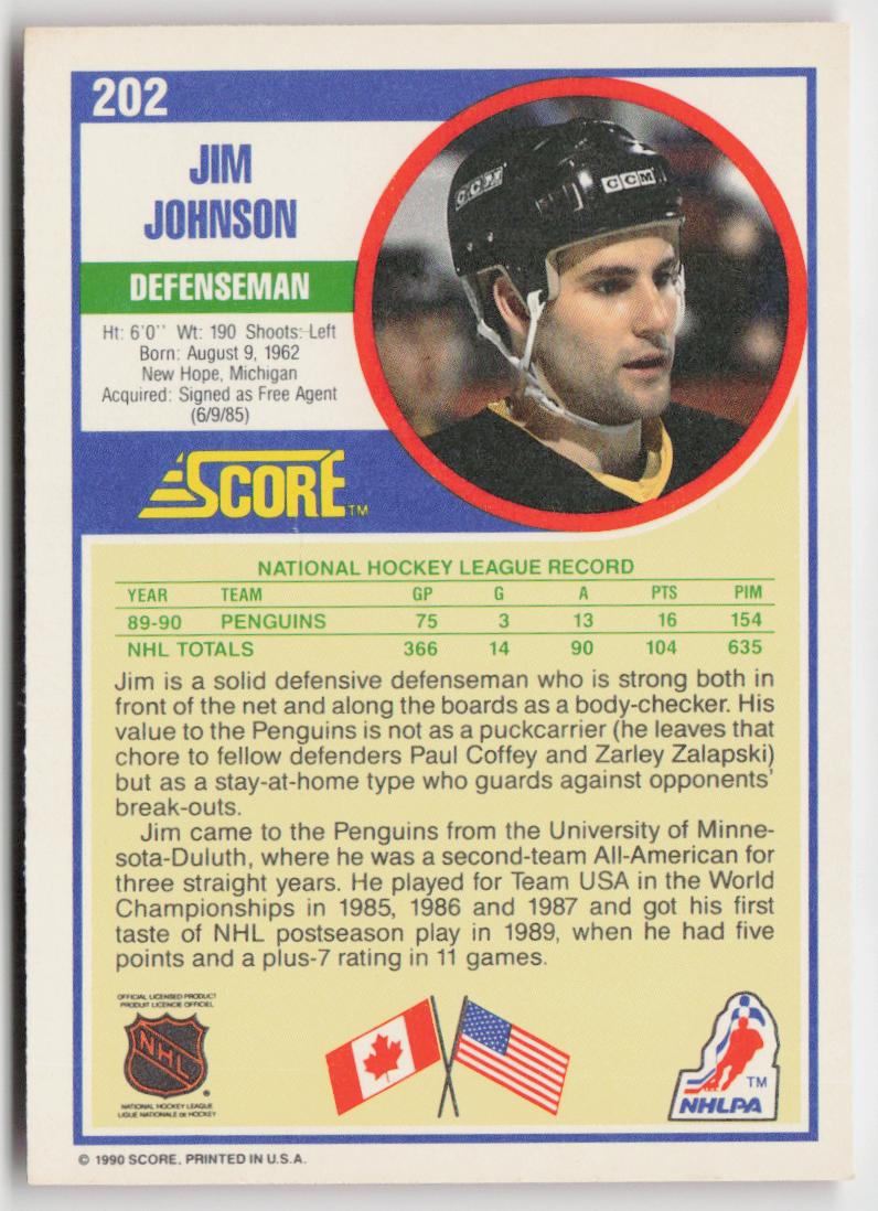 1990-91 Score American #202 Jim Johnson