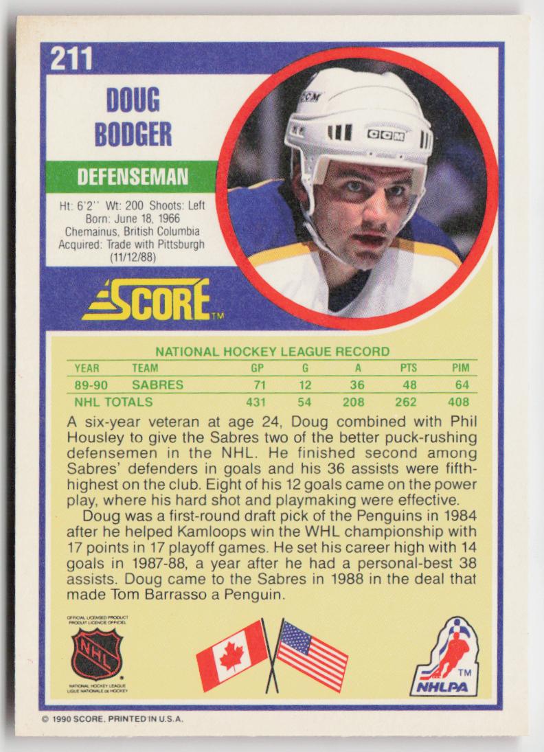 1990-91 Score American #211 Doug Bodger