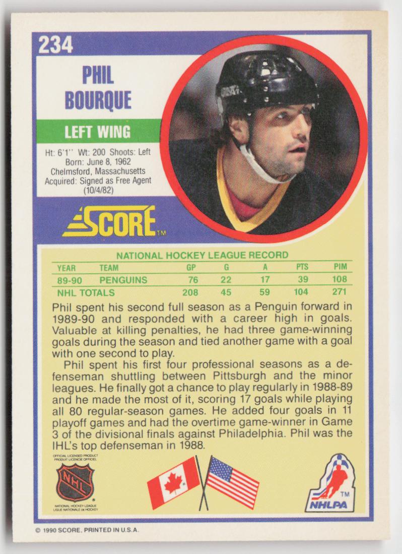 1990-91 Score American #234 Phil Bourque
