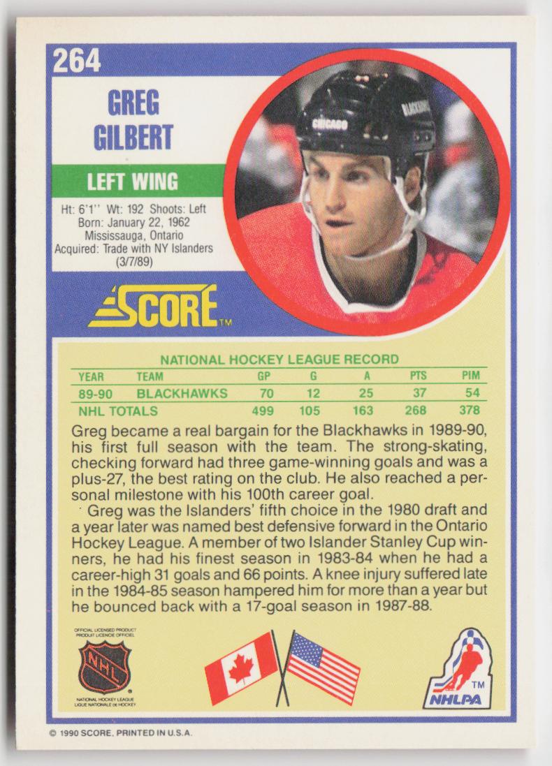 1990-91 Score American #264 Greg Gilbert