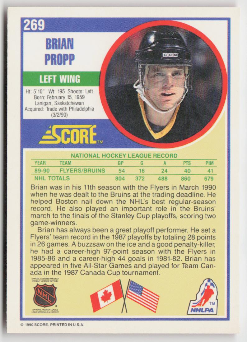 1990-91 Score American #269 Brian Propp