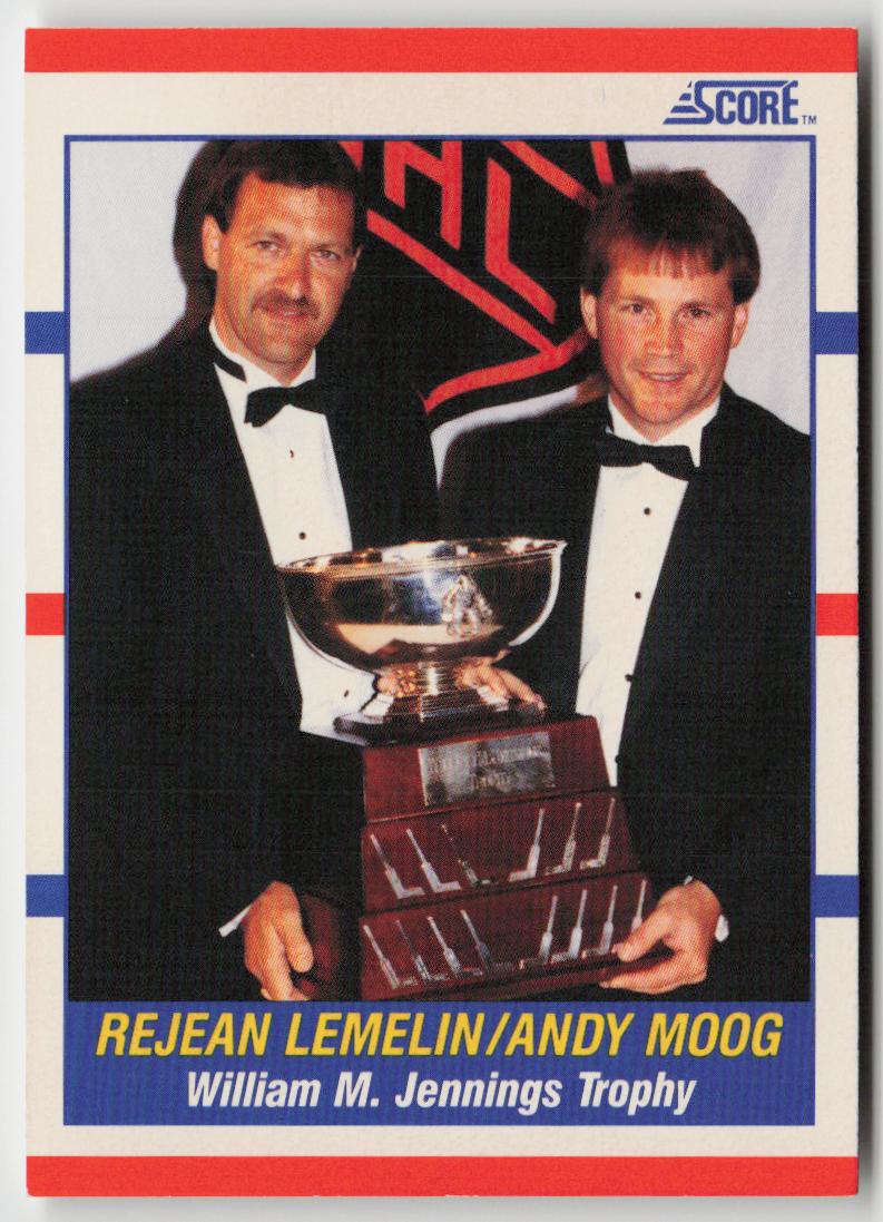 1990-91 Score American #365 Rejean Lemelin / Andy Moog