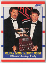1990-91 Score American #365 Rejean Lemelin / Andy Moog