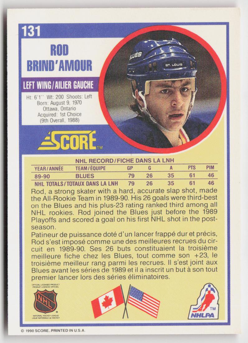 1990-91 Score Canadian #131 Rod Brind'Amour