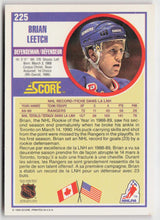 1990-91 Score Canadian #225 Brian Leetch