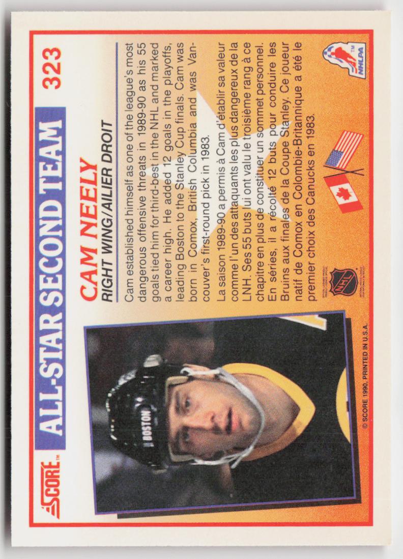 1990-91 Score Canadian #323 Cam Neely