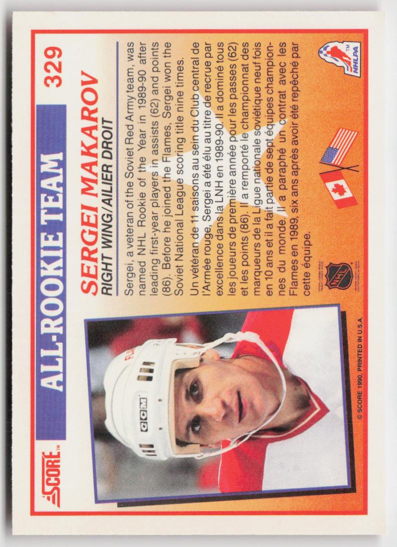 1990-91 Score Canadian #329 Sergei Makarov
