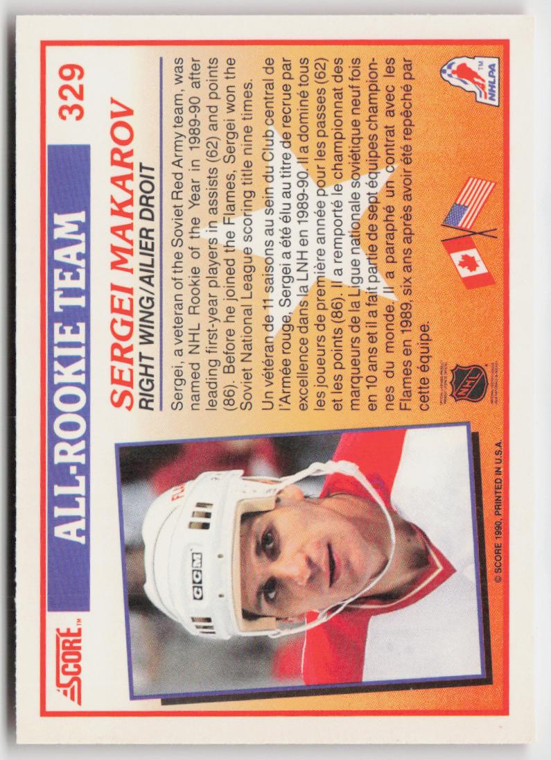 1990-91 Score Canadian #329 Sergei Makarov