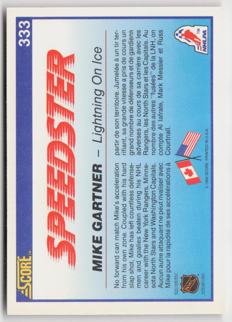 1990-91 Score Canadian #333 Mike Gartner