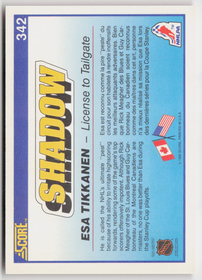 1990-91 Score Canadian #342 Esa Tikkanen