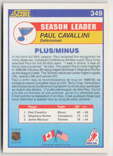 1990-91 Score Canadian #349 Paul Cavallini
