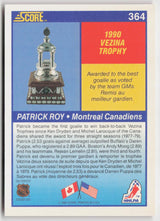 1990-91 Score Canadian #364 Patrick Roy