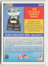 1990-91 Score Canadian #365 Rejean Lemelin / Andy Moog