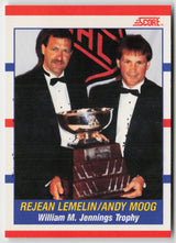 1990-91 Score Canadian #365 Rejean Lemelin / Andy Moog