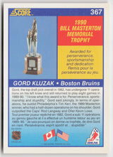 1990-91 Score Canadian #367 Gord Kluzak