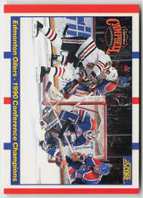 1990-91 Score Canadian #369 Edmonton Oilers 1990 Conference Champions